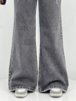 شلوار جین زنانه فلر بگ زغالی
