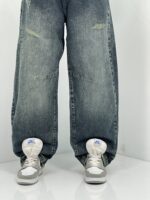 شلوار جین زنانه بالونی کارپنتری سنگشور سبز